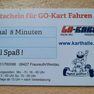 Gutschein Kind 1x Fahrt a' 8 Min