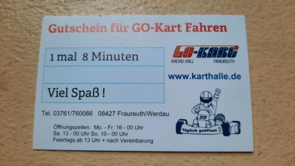 Gutschein Kind 1x Fahrt a' 8 Min